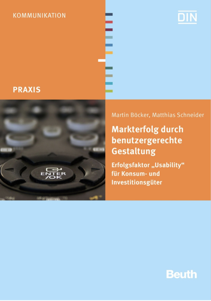 Titelseite von "Markterfolg durch benutzergerechte Gestaltung", von Martin Böcker und Matthias Schneider